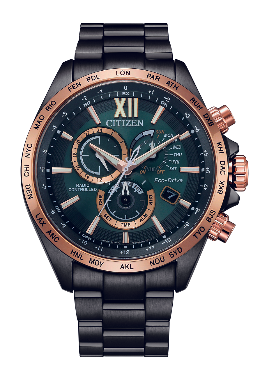 Citizen CB5956-89X นาฬิกาผู้ชาย Eco-Drive Chronograph Radio Controlled Men's Watch