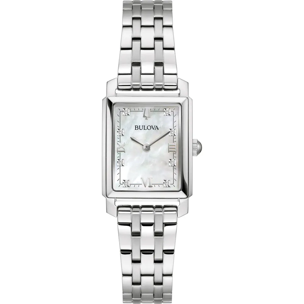 Bulova 96P244 นาฬิกาผู้หญิง 8 diamonds Quartz Women's Watch