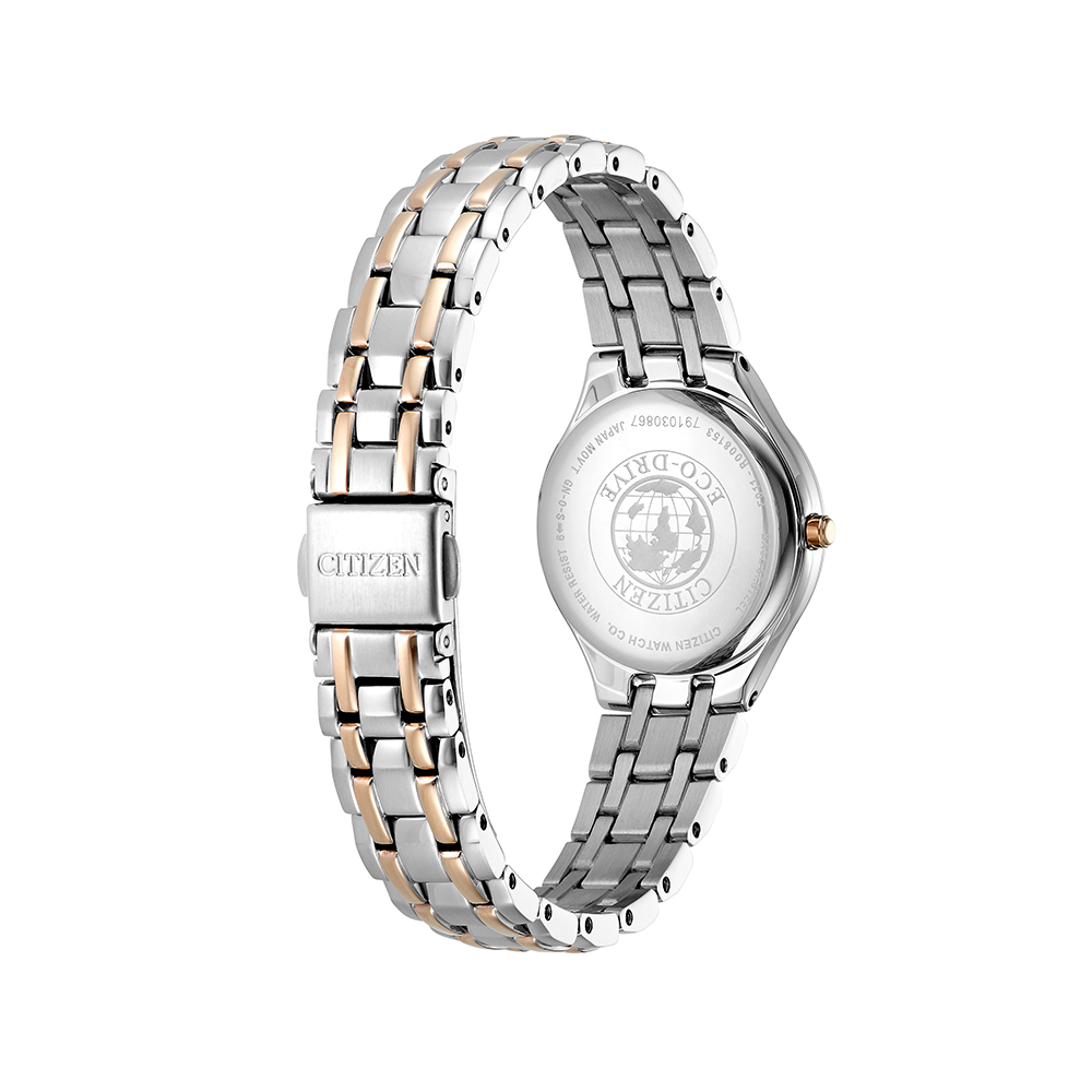 Citizen EW2486-87A นาฬิกาผู้หญิง Eco-drive Two-Tone Stainless Steel Women's Watch