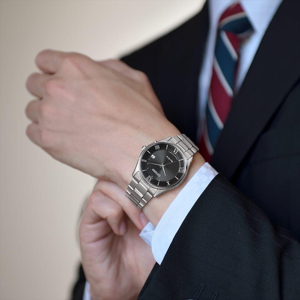 Citizen AS1060-54E นาฬิกาผู้ชาย Eco-Drive Radio Citizen Collection Men's Watch