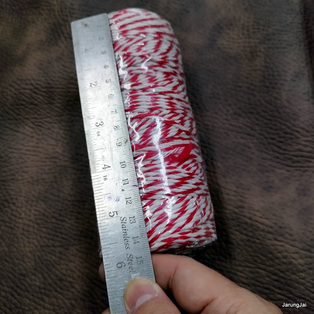 เชือกไปรษณีย์ แดงขาว หลอดใหญ่ ตามภาพ