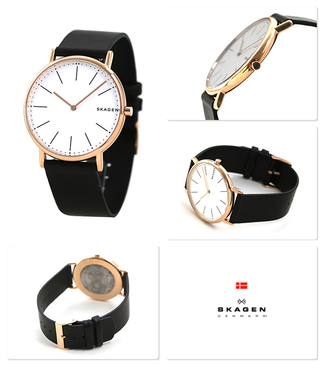 Skagen SKW6430 นาฬิกาผู้ชาย Signatur Slim and Black Leather Men's Watch