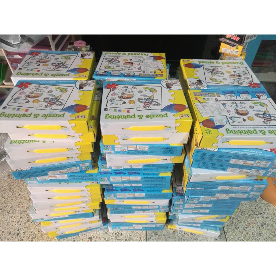 ตัวต่อระบายสีแสนสนุก puzzle & painting
