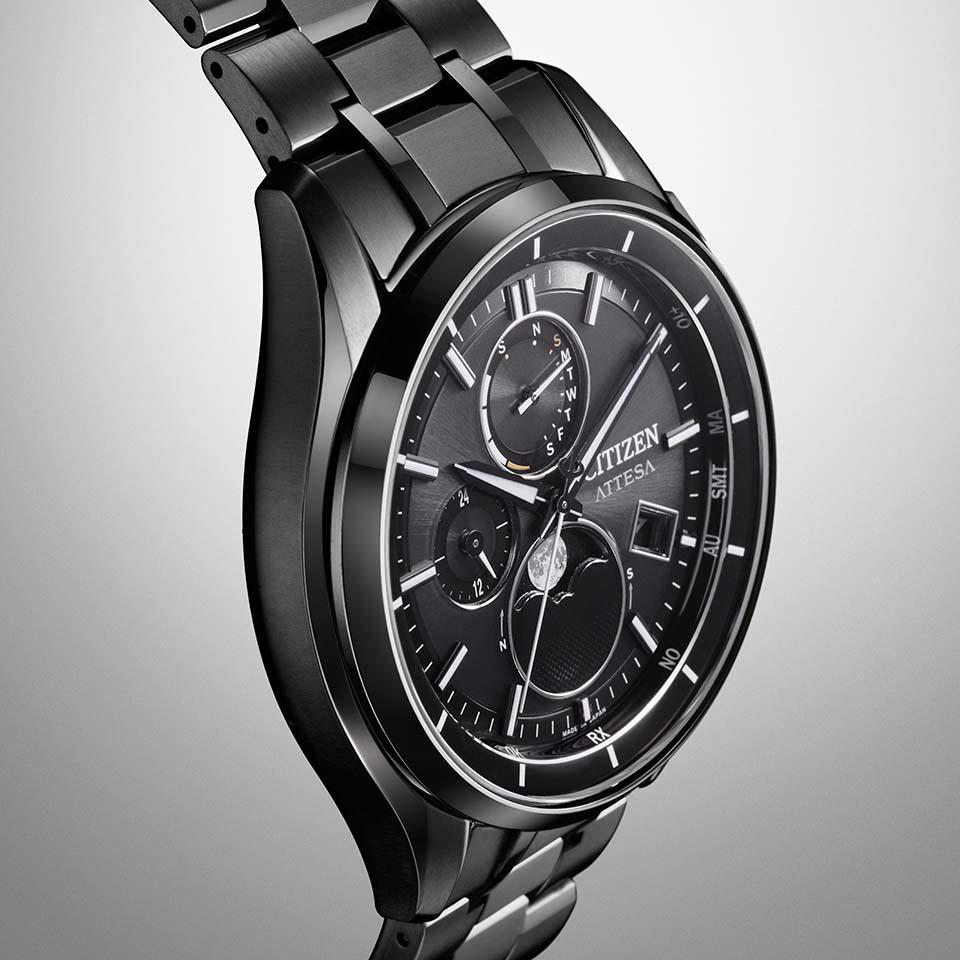 Citizen BY1006-62E นาฬิกาผู้ชาย Eco-Drive Attesa Moon Phase Radio Controlled Men's Watch