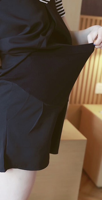 ชุดเสื้อ+กางเกง สุดน่ารัก เสื้อเหมือนใส่2ตัว กางเกงมีผ้าพยุงครรภ์ มีสายปรับขนาด M,L,XL,XXL