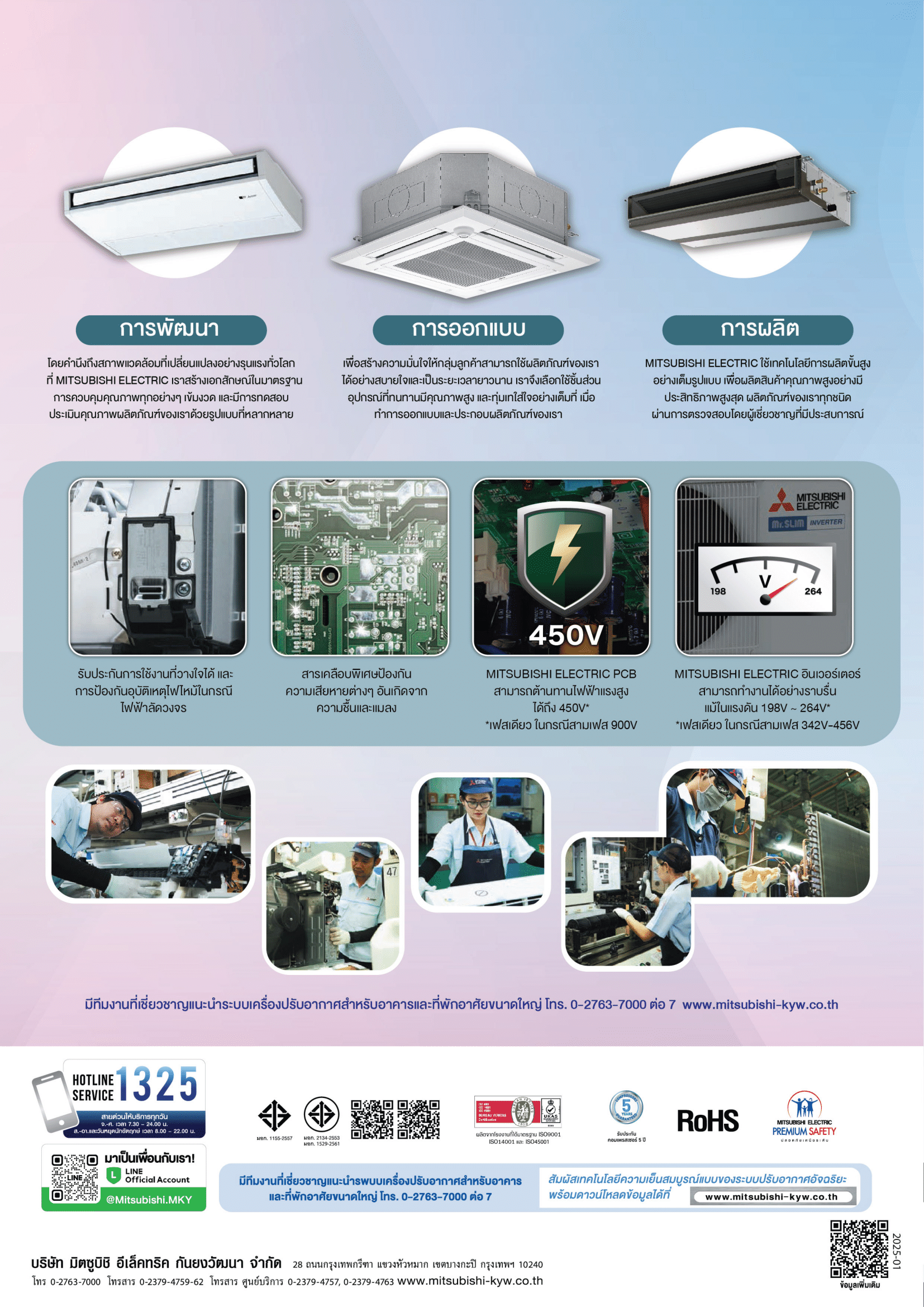 แอร์ MITSUBISHI ELECTRIC แบบสี่ทิศทาง ขนาด 13,989 BTU รุ่น PLY-M13EA2-TH/SUY-M13VA2-TH รีโมทไร้สาย (INVERTER)(PLY-M SERIES)