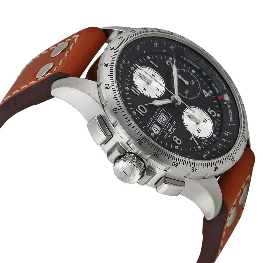 Hamilton H77616533 นาฬิกาผู้ชาย Hamilton รุ่น H77616533, Khaki X-Wind Automatic Chronograph Men's Watch