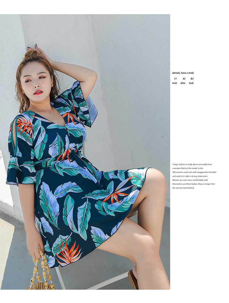 ชุดว่ายน้ำคนอ้วน วันพีช9xl พร้อมส่ง :ชุดว่ายน้ำไซส์ใหญ่เที่ยวทะเลสีเขียวแต่งลายใบไม้ผูกโบว์และสายถักด้านหลัง มีกางเกงขาสั้นใส่ด้านใน แบบสวยน่ารักมากๆจ้า :รอบอก44 - 58 นิ้ว - เอว 44 - 56 นิ้ว - สะโพก 46 - 62 นิ้ว