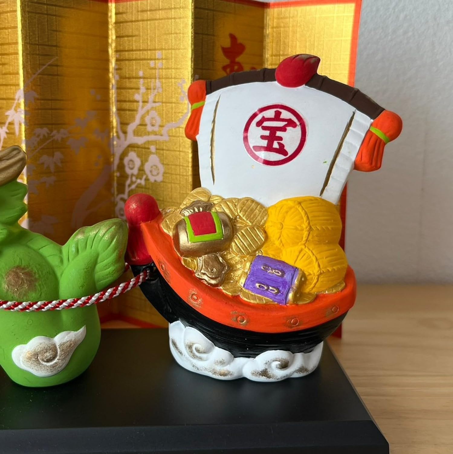 [พร้อมส่ง] มังกรเขียว ขนเรือสมบัติ ของมงคลญี่ปุ่น ฮวงจุ้ยโต๊ะทำงาน เสริมโชคลาภ นำเข้าจากญี่ปุ่น Dragon Zodiac