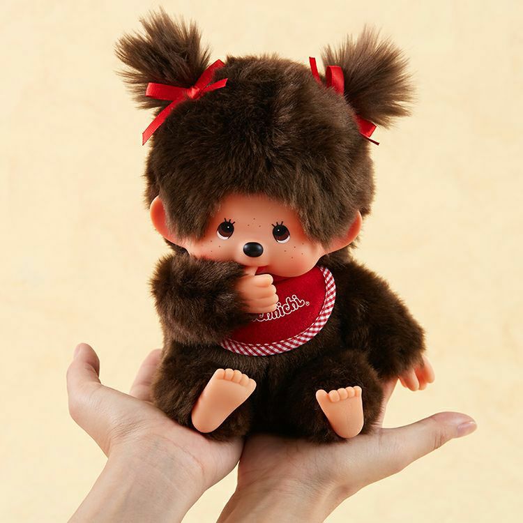 [PRE-ORDER] ตุ๊กตา ม่อนชิชิ 2 แกละ Size M ม่อนชิชิจัง Monchhichi Girl H22 x W16 x D13 cm นำเข้าจากญี่ปุ่น