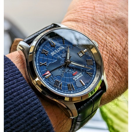 Bulova 96B385 นาฬิาผู้ชาย Wilton GMT Automatic Men's Watch