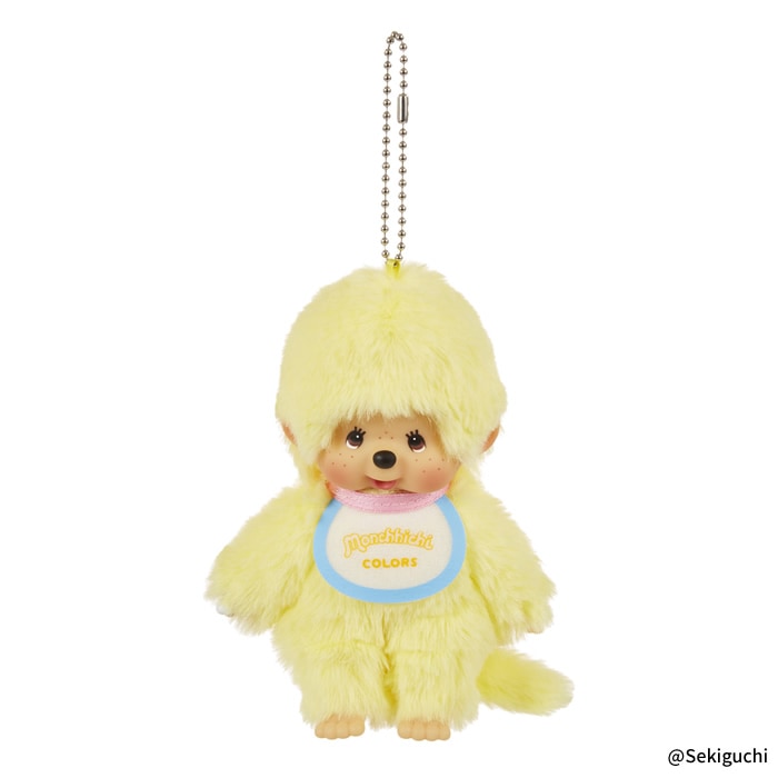 [PRE-ORDER] พวงกุญแจ ตุ๊กตา ม่อนชิชิ สีเหลือง Monchhichi COLORS Keychain Yellow Size SS นำเข้าจากญี่ปุ่น モンチッチCOLORS キーチェーン イエロー
