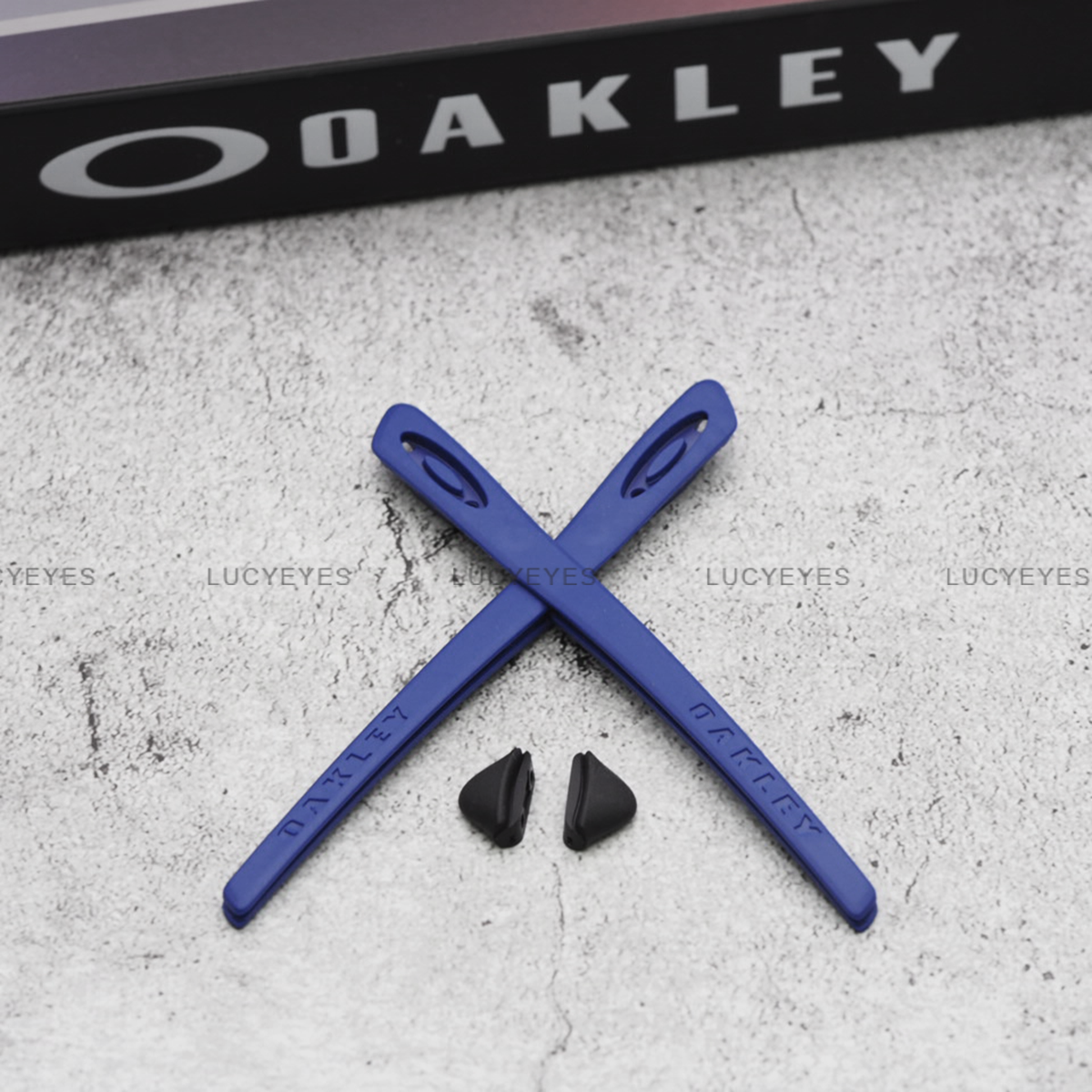 ชุดยางขาแว่น + แป้นจมูก OAKLEY OO9263, TURBINE สีน้ำเงิน