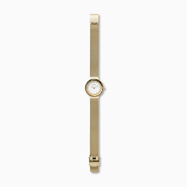 Skagen SKW2800 นาฬิกาผู้หญิง Leonora Gold-Tone Steel-Mesh Quartz Women's Watch