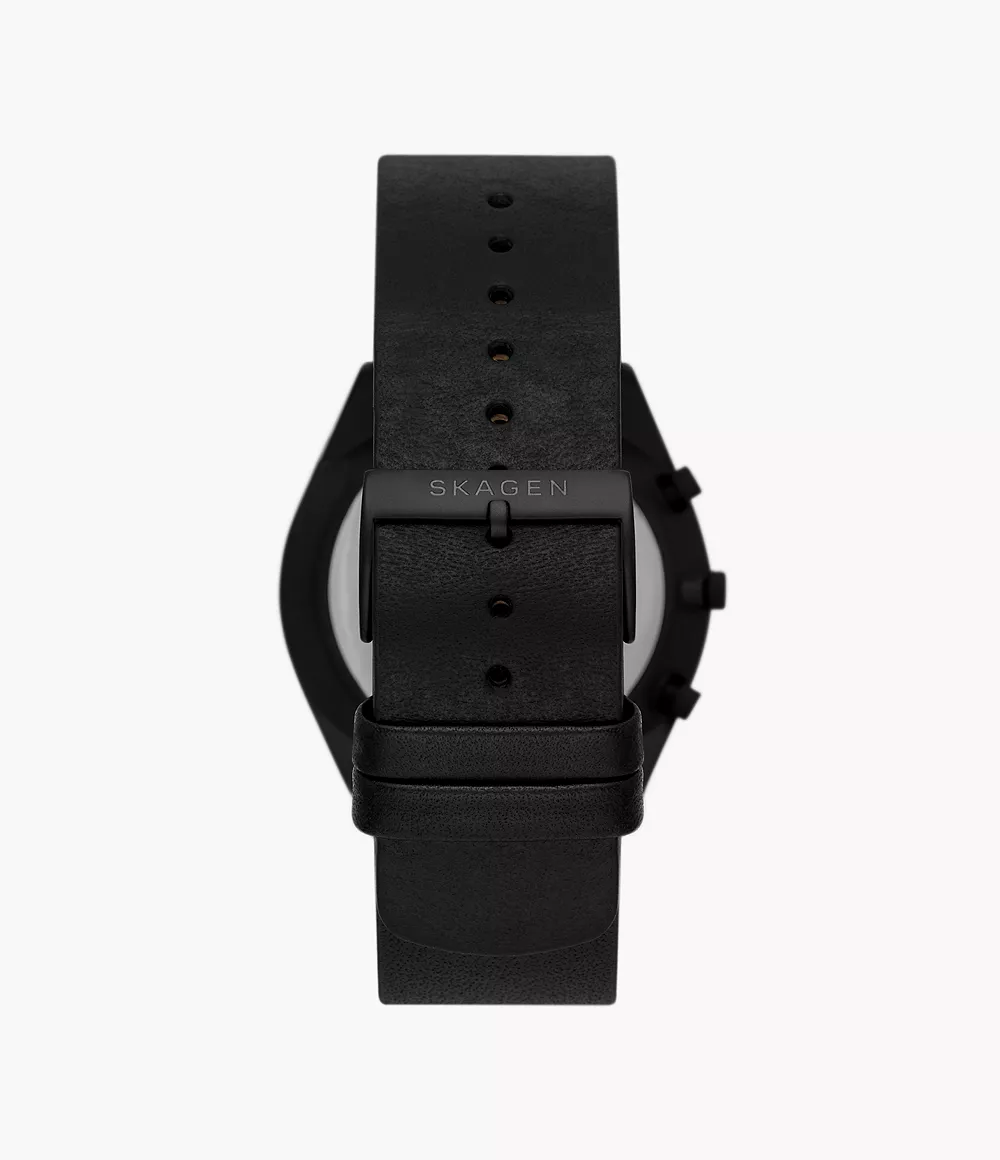 Skagen SKW6843 นาฬิกาผู้ชาย Grenen Chronograph Midnight Leather Men's Watch