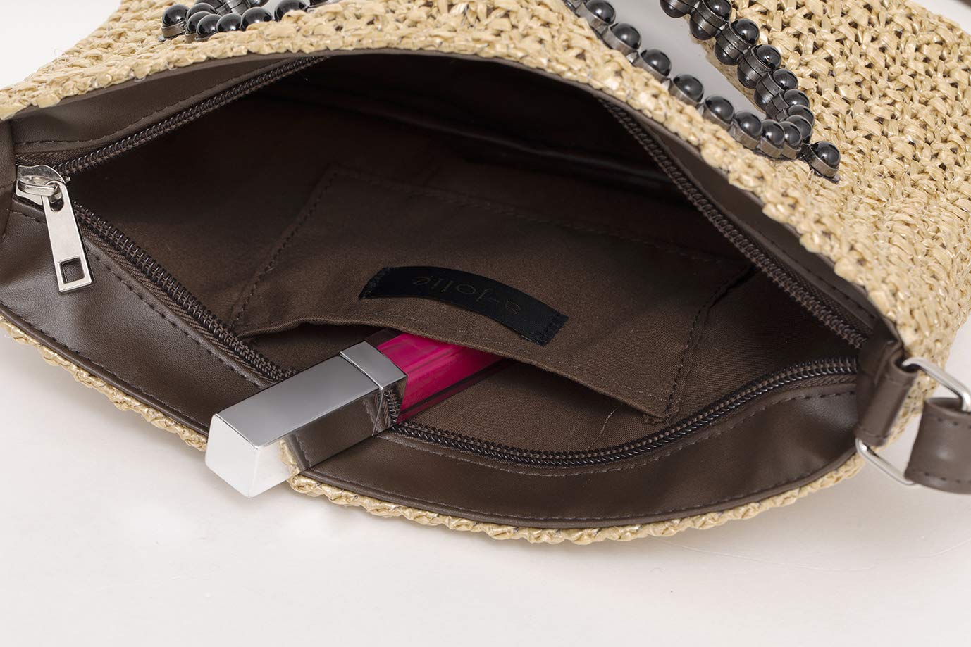 [PRE-ORDER] กระเป๋าสานสีน้ำตาล แบรนด์ a-jolie กระเป๋าสะพาย แว่นดำตาโต นำเข้าจากญี่ปุ่น ajolie BASKET SHOULDER BAG BOOK BROWN ver.