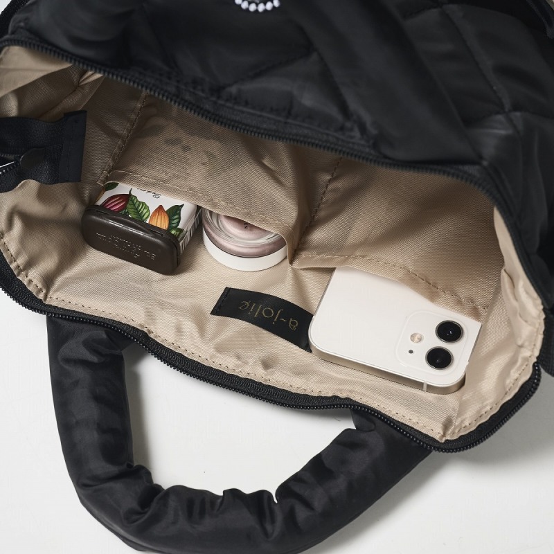 [PRE-ORDER] กระเป๋า a-jolie QUILTING BAG กระเป๋าแว่นดำ ตาโต ปากแดง กระเป๋าควิลท์ สีดำ ajolie ของแท้ นำเข้าจากญี่ปุ่น