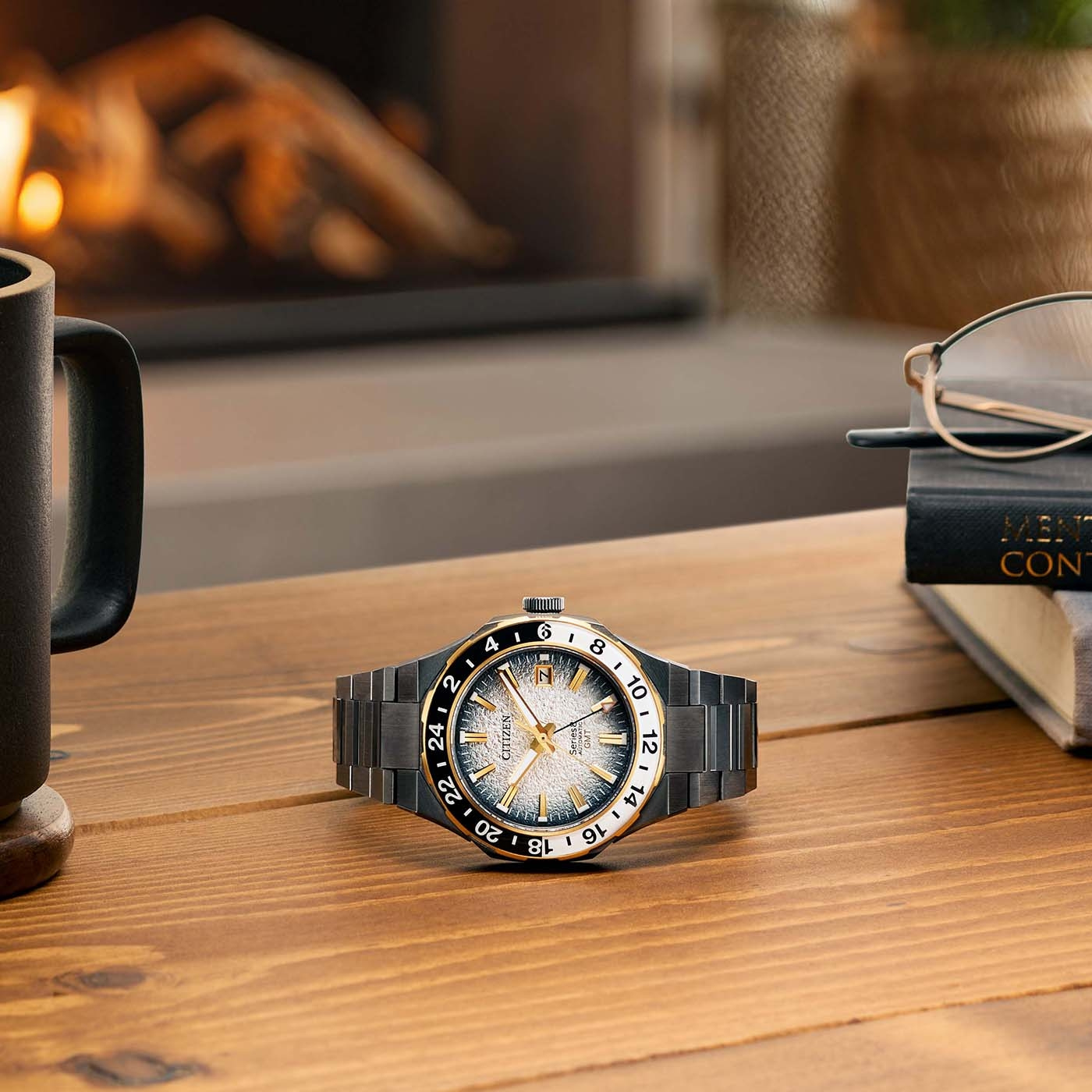 Citizen NB6035-55H นาฬิกาผู้ชาย Series 8 GMT Automatic Men's Watch Limited Edition 1600 pcs.