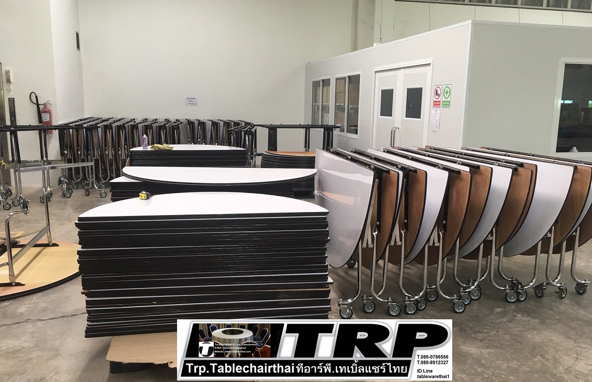 Half folding table with wheels,Round,Table Meetting,Table Banquet, 圆桌会议 餐桌 中式餐桌 配有旋转镜组 โต๊ะกลมพับครึ่งมีล้อโต๊ะจีนโต๊ะกลมพับขาโต๊ะจัดเลี้ยงโตีะโรงแรมโต๊ะสัมมนาโตีะประชุมโต๊ะพับเอนกประสงค์ขนาด กว้าง 120 ซม.สูง 75 ซม, Tablechairthai / โต๊ะเก้าอี้ไทย