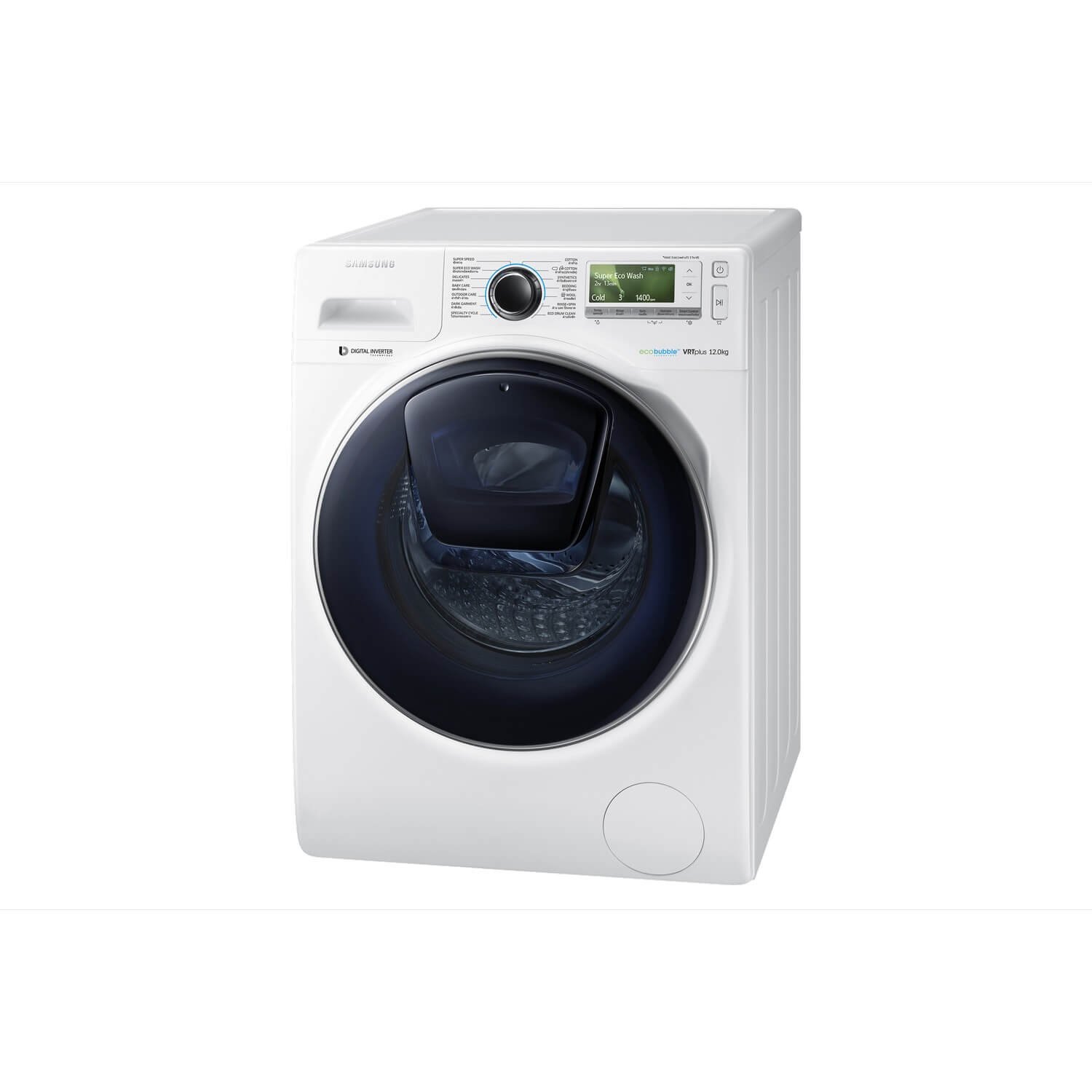 Samsung เครื่องซักผ้าฝาหน้า 12 กก. รุ่น WW12K8412OW/ST