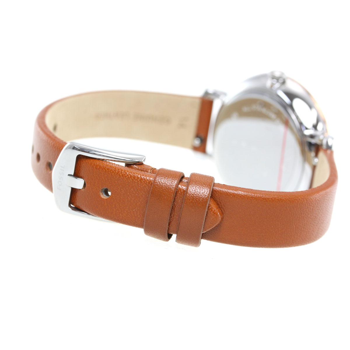 Fossil ES4378 นาฬิกาผู้หญิง Fossil รุ่น ES4378, Jacqueline Three-Hand Luggage Leather Women's Watch