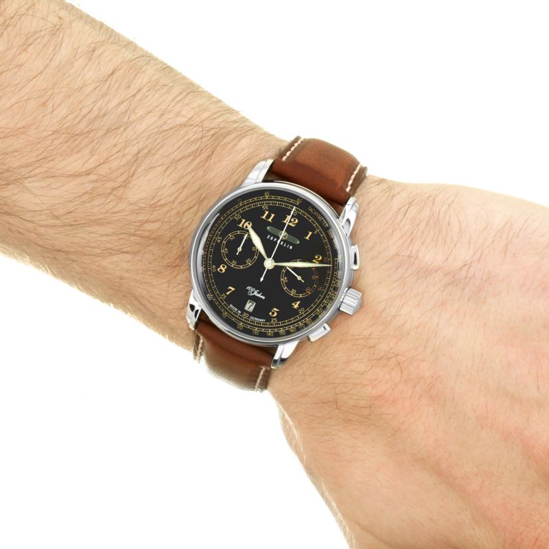 Zeppelin 7674-3 นาฬิกาผู้ชาย Chronograph 100 Years Quartz Men's Watch