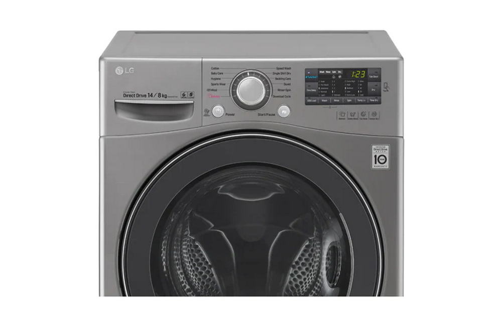 [ผ่อน0% 10ด] LG เครื่องซักผ้าฝาหน้า รุ่น F2514DTGE ระบบ TurboWash™ ความจุซัก 14 กก. / อบ 8 กก. (ชลบุรี ส่งฟรี)