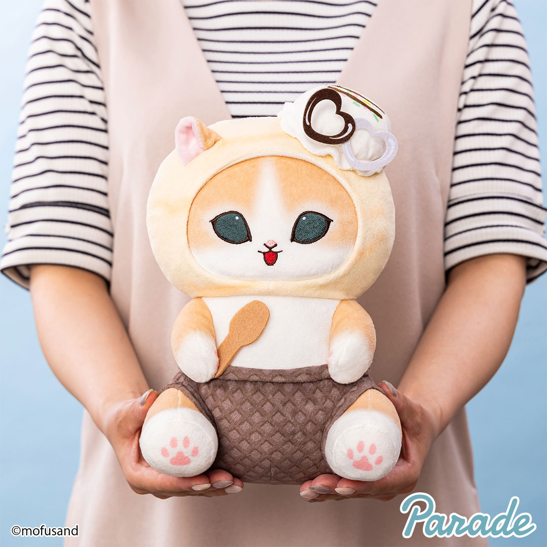 [PRE-ORDER] ตุ๊กตา Mofusand Ice-Cream Cat แมวโมฟุ แมวส้ม ไอศกรีม ขนาด สูง 30 cm ｍofusand アイスにゃんBIGぬいぐるみ