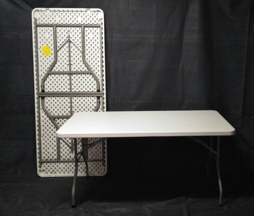 Trp.ทีอาร์พี square Table Plastic 45X180 cm. โต๊ะสี่เหลี่ยมผืนผ้าโต๊ะประชุมโต๊ะพับขาหน้าพลาสติก ขาเหล็กสีอบ่โต๊ะสัมมนาโต๊ะโรงแรมโต๊ะร้านอาหาร Trp. Tablechairthai