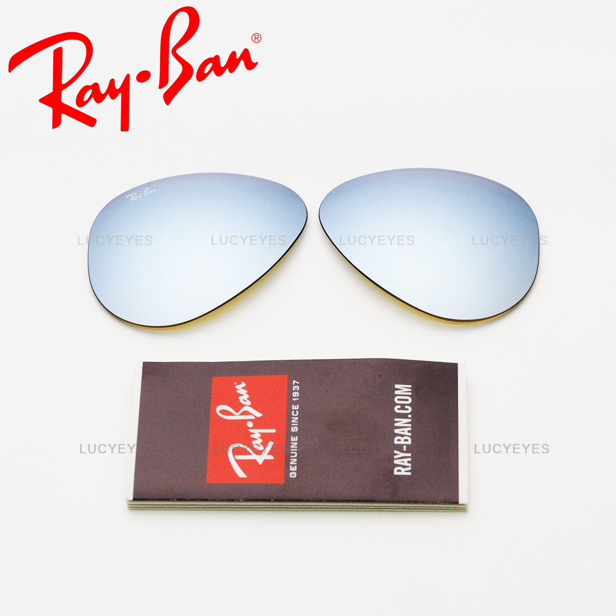 เลนส์ RAYBAN แท้ 100% RB3558 9139/6U เลนส์สีปรอทเงิน