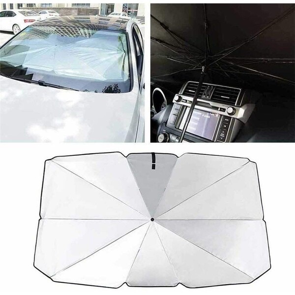 ร่มกันแดดในรถยนต์ ขนาดเล็ก 125x65 cm เป็นม่านบังแดด สะท้อนแสงแดด UV ลดความร้อนภายในรถ