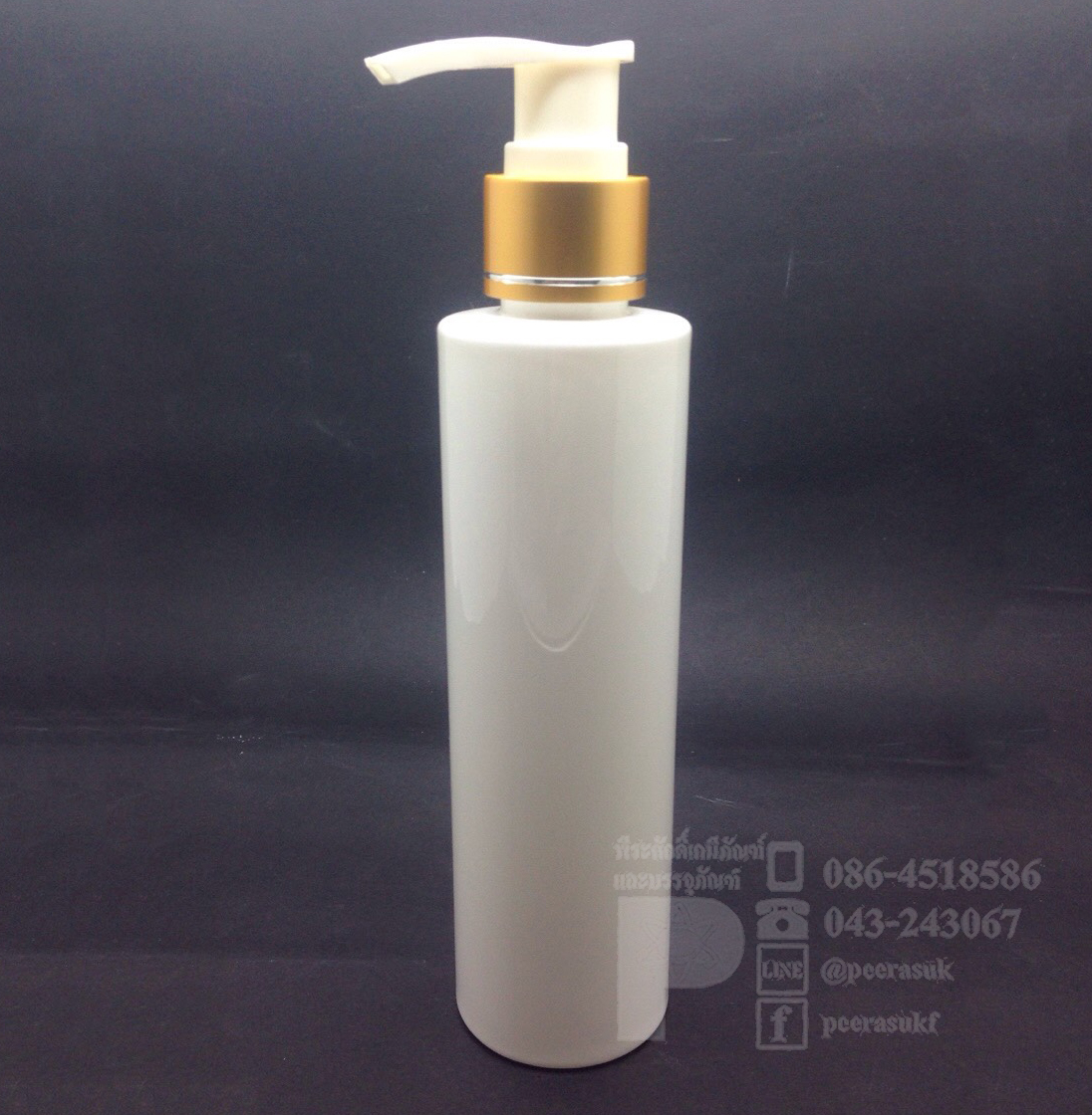 SA200 ml สีขาว+ปั้มทอง แพคละ 10 ชิ้น