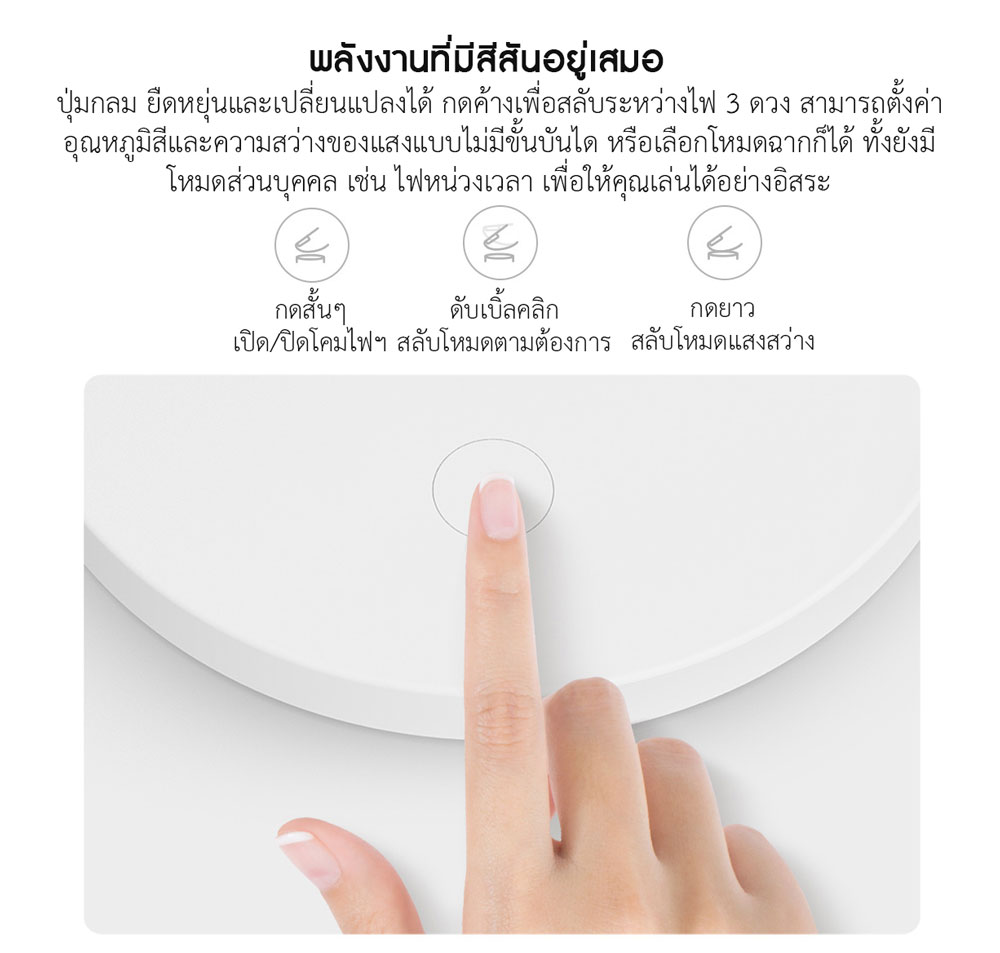 Xiaomi Smart Rechargeable Desk Lamp - โคมไฟตั้งโต๊ะไร้สายแบบชาร์จไฟอัจฉริยะ (BLE Mesh) (CN)