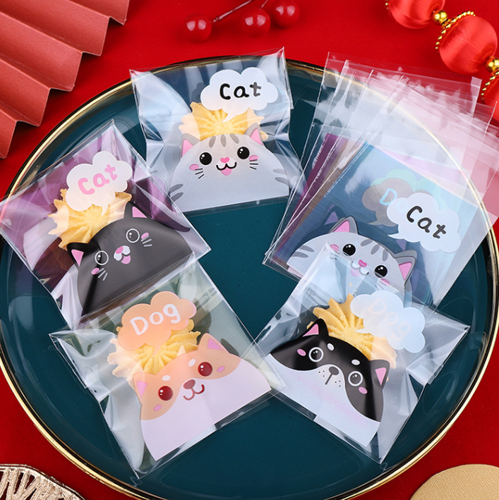 ถุงคุ๊กกี้ ฝากาว ขนาด 7x7 ซม.(ลายพิเศษสุด) จำนวน 95-100 ชิ้นต่อแพ็ค ชุดที่ 2/2