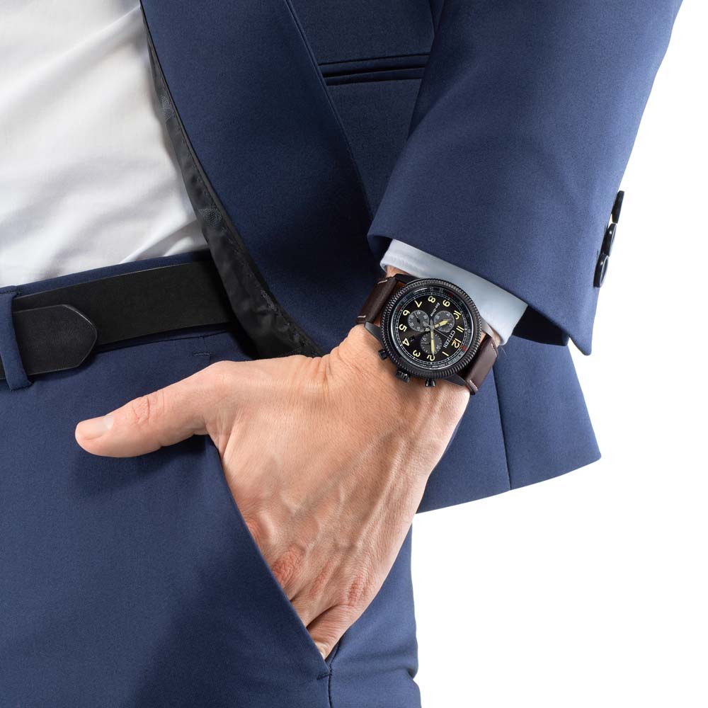 Citizen AT2465-18E นาฬิกาผู้ชาย Eco-Drive Chronograph Men's Watch