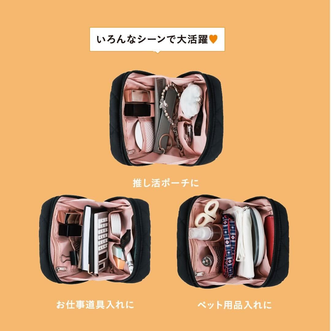 [PRE-ORDER] กระเป๋าใส่ของ ขนาดมินิ a-jolie Vertical Pouch 10th Anniversary กระเป๋าผ้าควิลท์ สีดำ แว่นดำ ตาโต กรอบมุก นำเข้าจากญี่ปุ่น ajolieアジョリー バッグ
