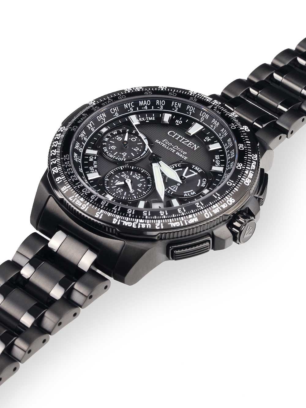 Citizen CC9025-51E นาฬิกาข้อมือผู้ชาย Eco-Drive F900 Satellite Wave World Time Titanium Sapphire Men's Watch