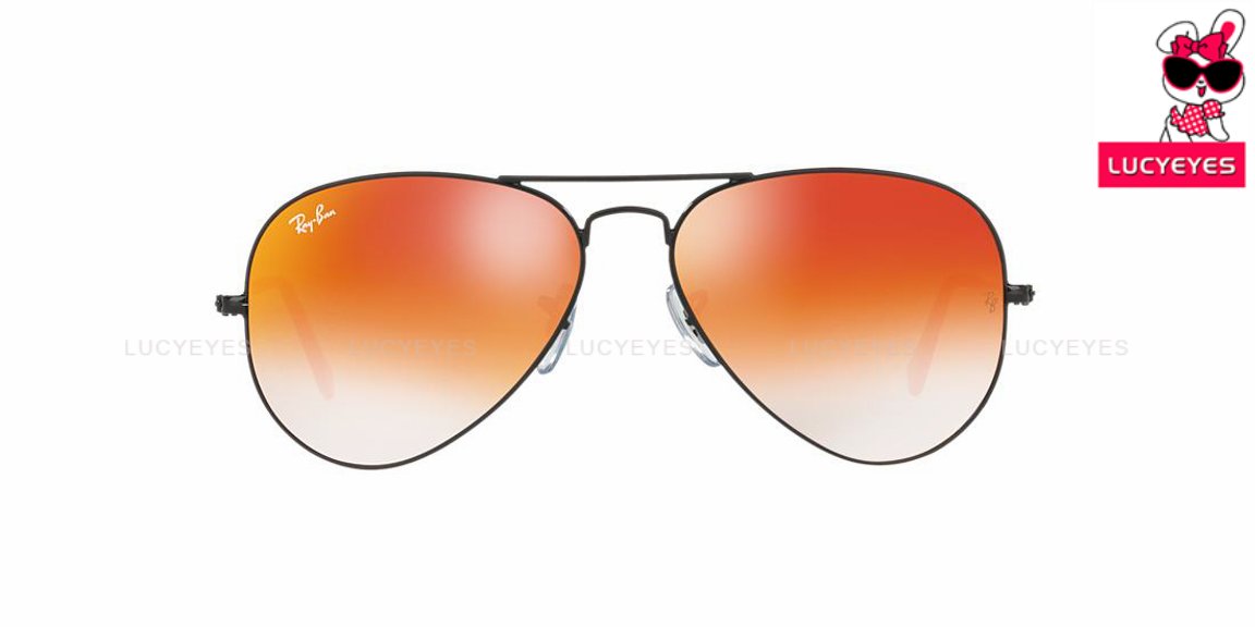 RayBan RB3025 002/4W AVIATOR LARGE METAL กรอบดำ เลนส์ส้มไล่สี 2