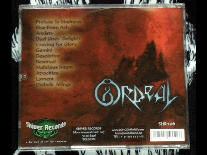 ORDEAL'Atrocities' CD.