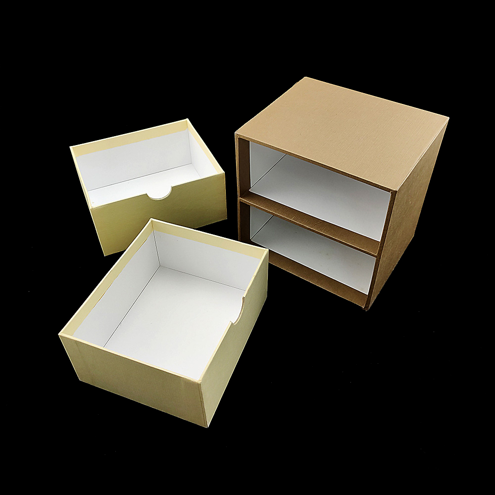 RF105 กล่องจั่วปัง ทรงลิ้นชัก 2 ชั้น ขนาด 12 x 14 x 14 ซม.