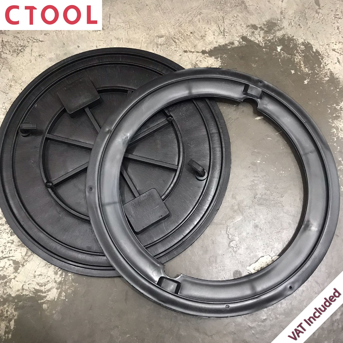 ฝาปิดถังบำบัด ท่อพัก เก็บน้ำ 40 - 49 cm Elixir/Savco ของแท้ - Authentic Round Manhole Cover - ซีทูล Ctool