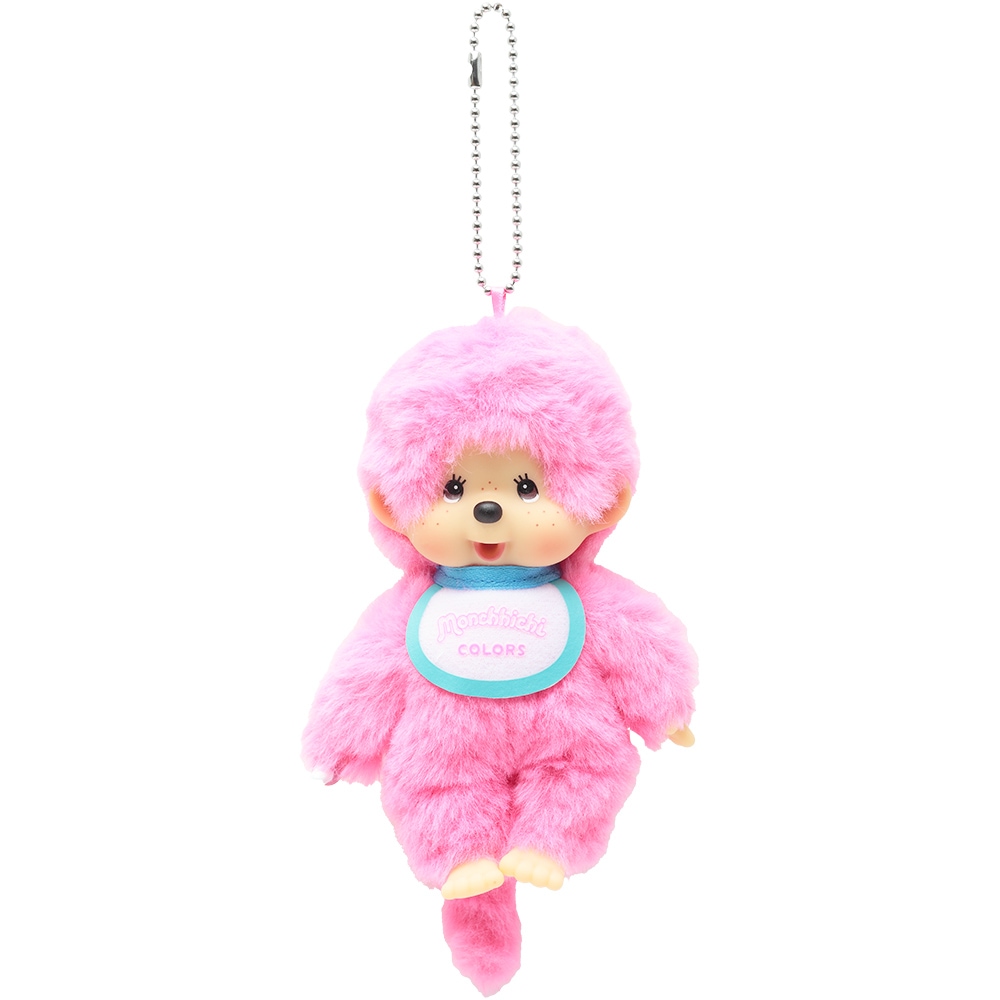 [PRE-ORDER] พวงกุญแจ ตุ๊กตา ม่อนชิชิ สีชมพูเบอร์รี่ Monchhichi COLORS Keychain Berry Pink Size SS นำเข้าจากญี่ปุ่น モンチッチCOLORS キーチェーン ベリーピンク