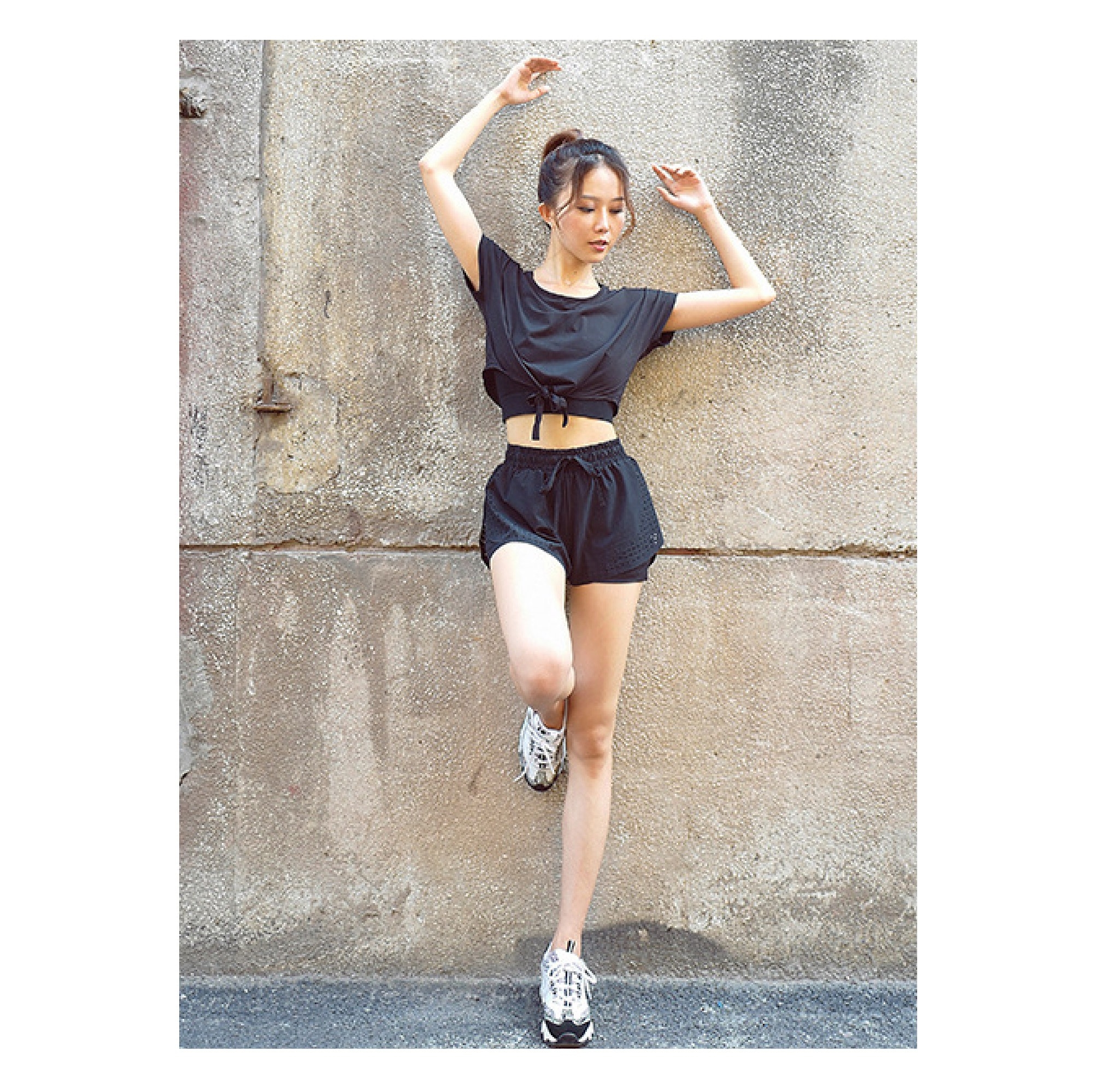 กางเกงออกกำลังกายผู้หญิงขาสั้นมีซับใน กางเกงวิ่งผู้หญิง กางเกงกีฬาผู้หญิงทรงสวยใส่สบาย