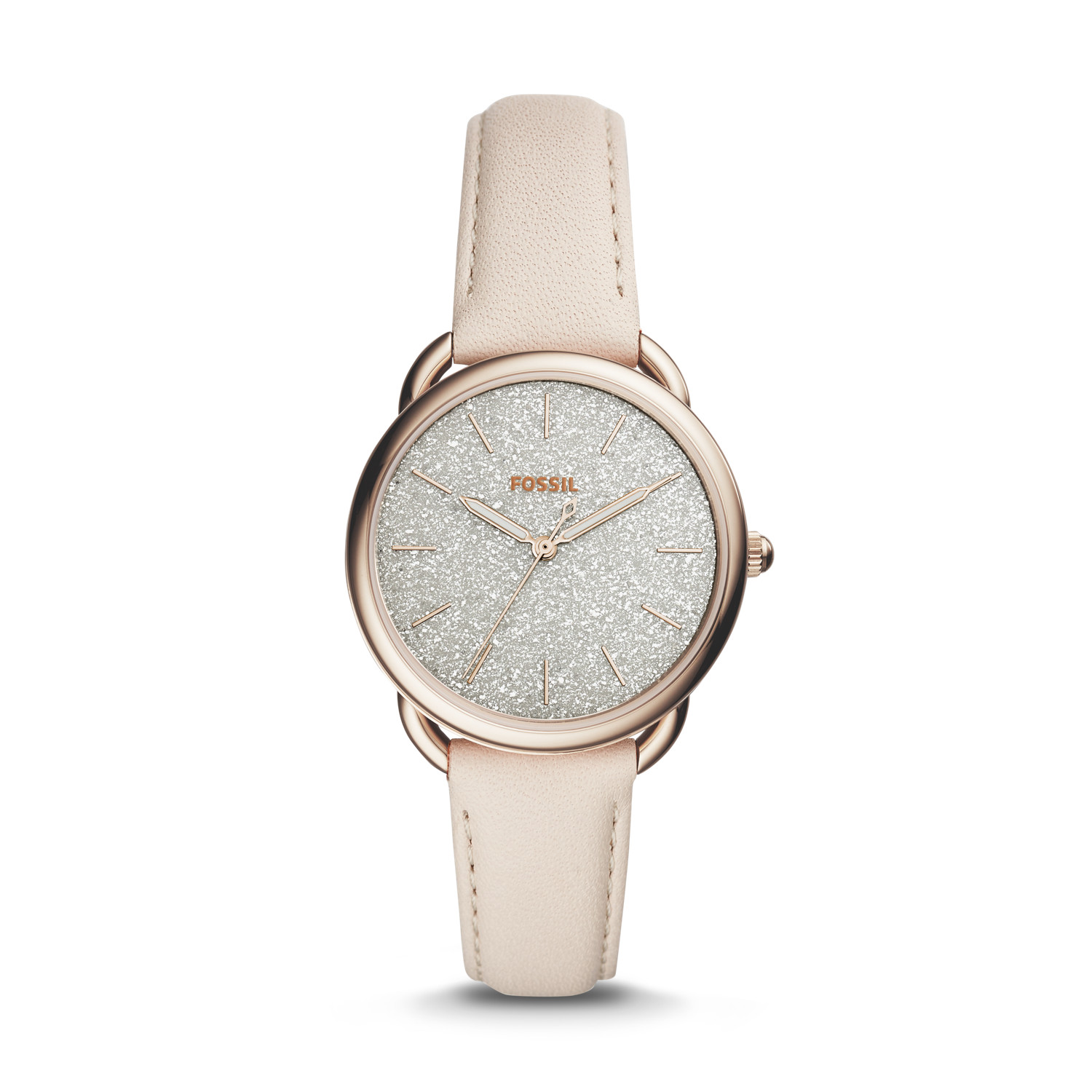 Fossil ES4421 นาฬิกาผู้หญิง Fossil รุ่น ES4421, Tailor Three-Hand Winter White Leather Women's Watch