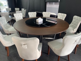 Round Table 圆桌会议 餐桌 中式餐桌 配有旋转镜组 โต๊ะกลมโต๊ะกลมพับขาหน้าขาวโฟเมการ์ขาเหล็กชุปโครเมี่ยมโต๊ะประชุมโต๊ะโรงแรม Tablechairthai / โต๊ะเก้าอี้ไทย