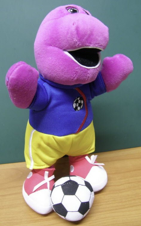 Barney ชุดนักฟุตบอล ขนาด 9 นิ้ว