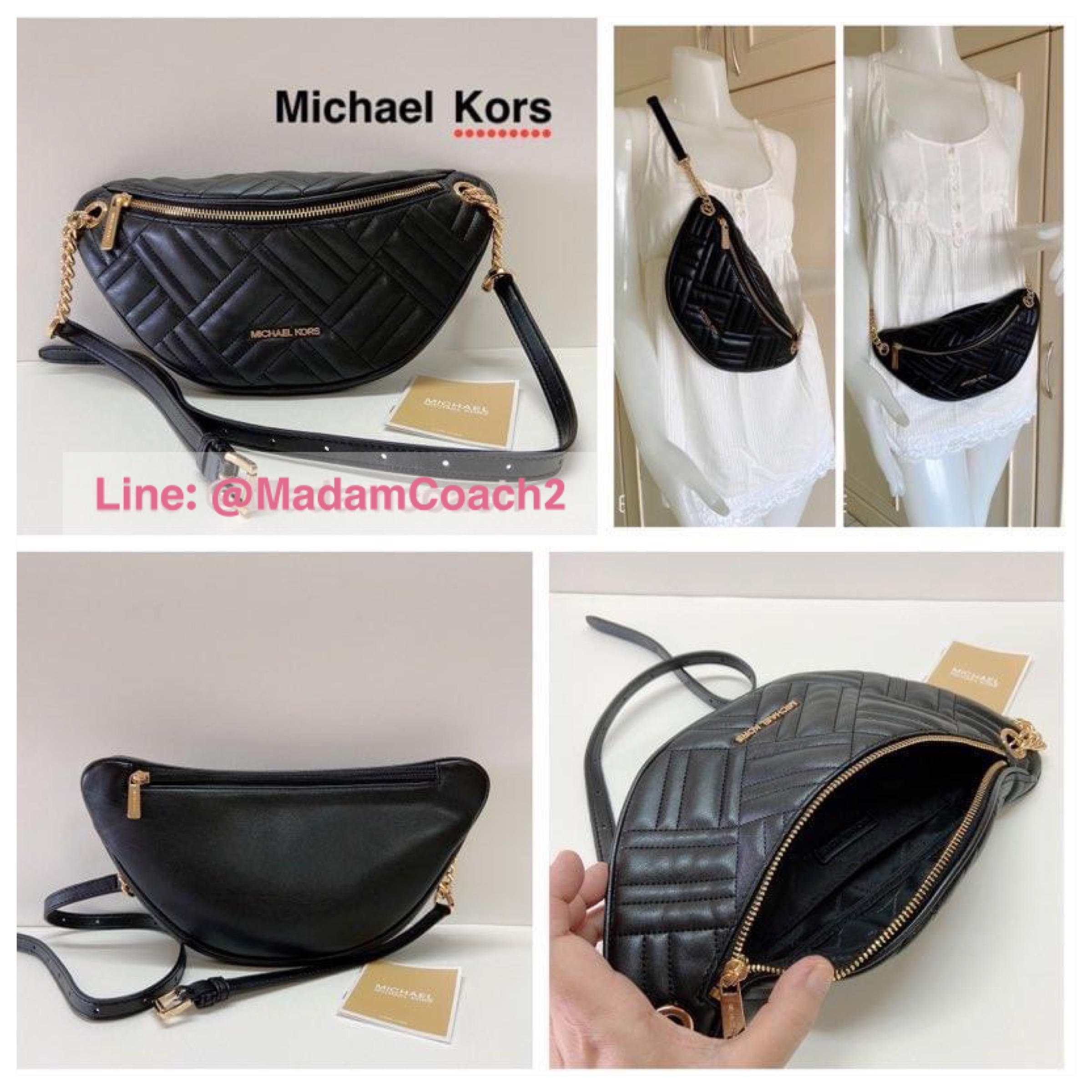 กระเป๋าคาดเอว Micheal kors Leather belt bag