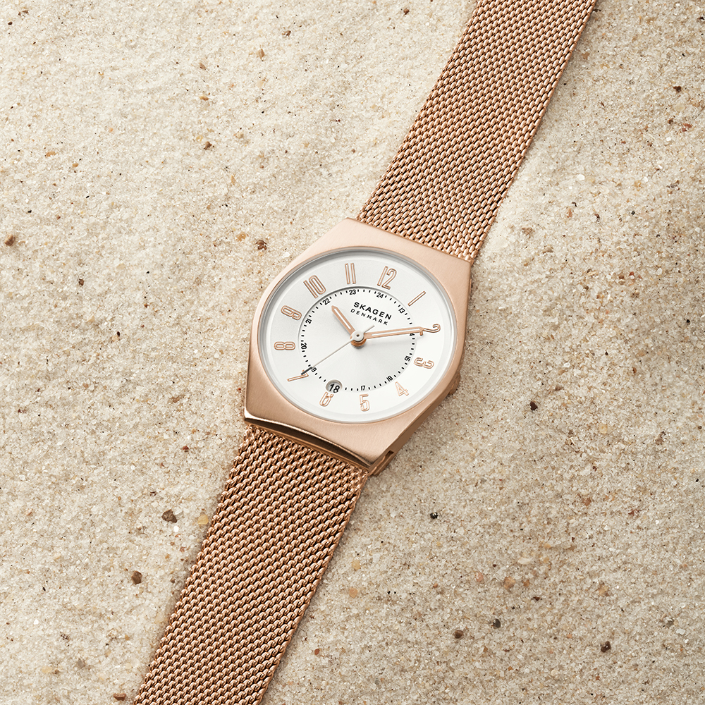 Skagen SKW3035 นาฬิกาผู้หญิง Grenen Lille Rose Gold Quartz Women's Watch