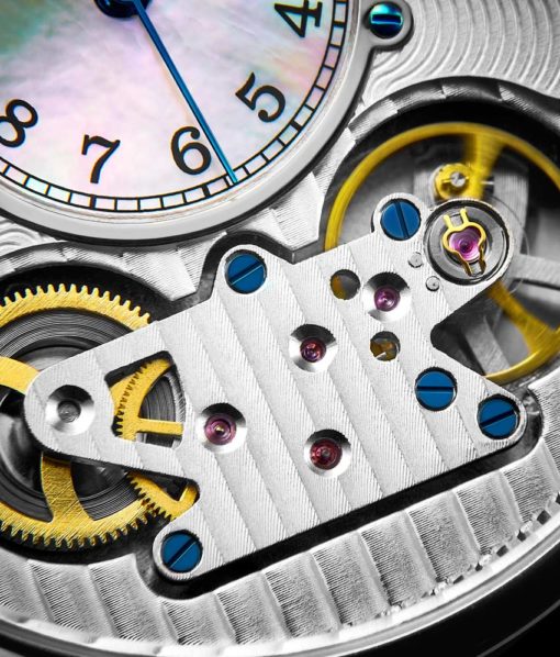 Stuhrling Original 693.01 นาฬิกาผู้ชาย Stuhrling Original รุ่น 693.01, Legacy Skeleton Mother of Pearl Genuine Leather Strap Men's Watch