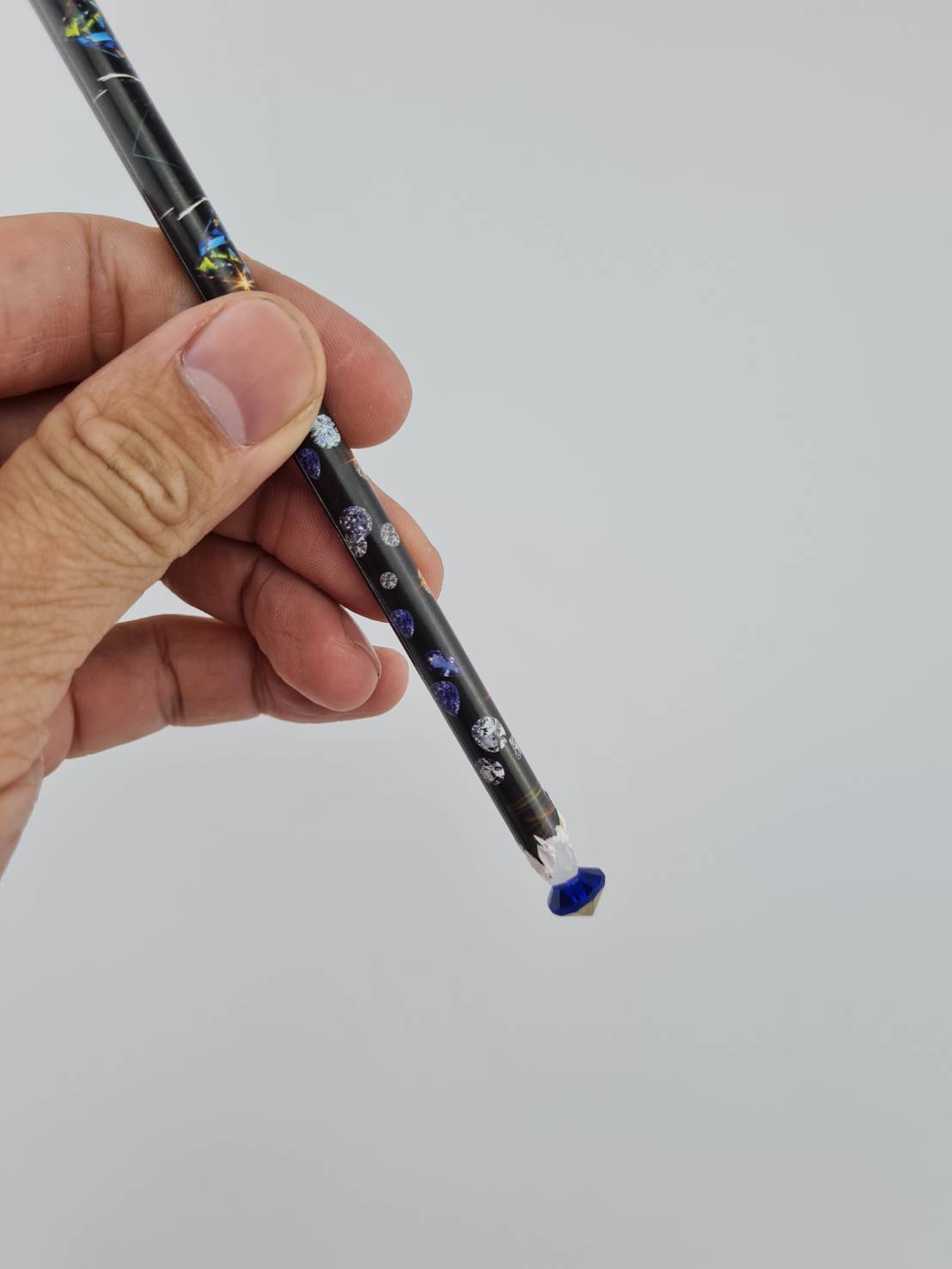 ดินสอจับเพรช แท่งเทียนจับเพรชทำจากซิลิโคนไม่ทำให้เพชรหมองใช้งานง่าย ยาว 9 นิ้ว ต่อแท่งสำหรับจับเพชรคริสตัล